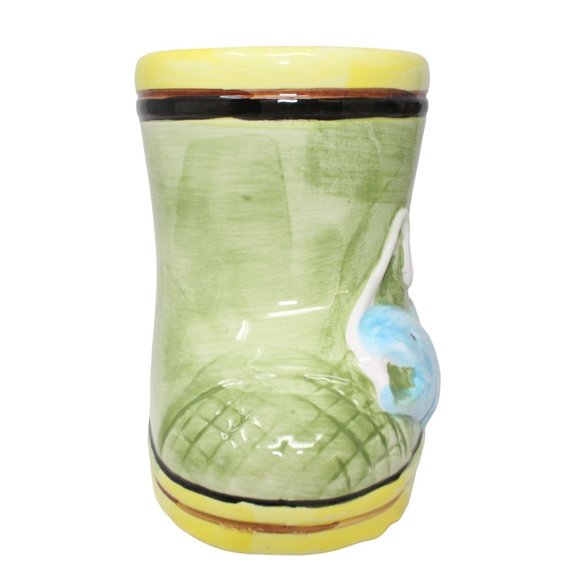 Vintage 1992 Fisherman Boot Coffee Mug Fishing Pole Handle E&B Giftware Company - Picture 6 of 10